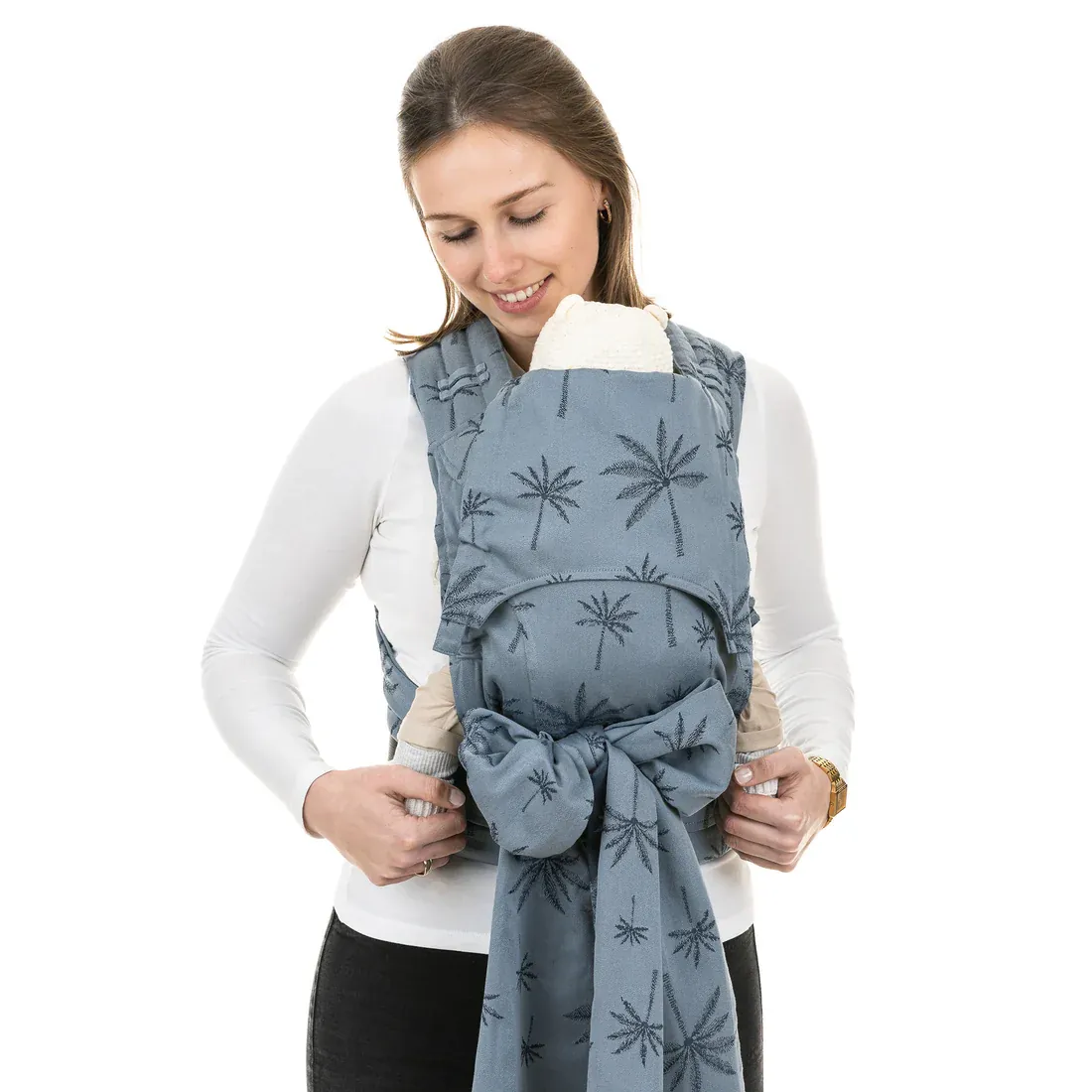 Fidella FLYCLICK Baby - Palm Trees - dove blue