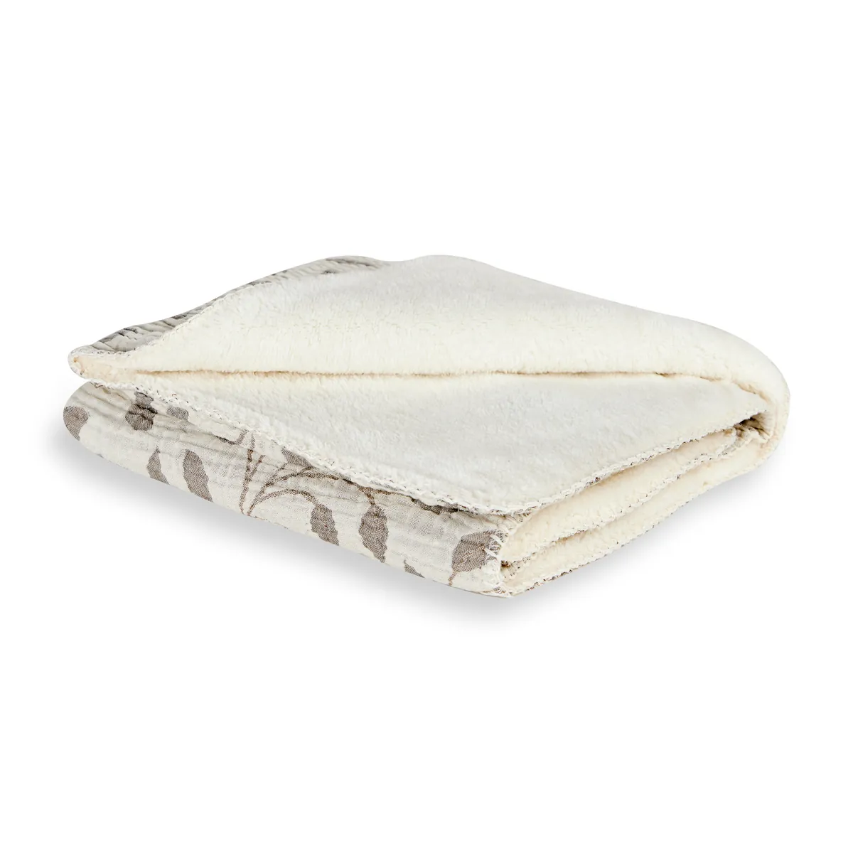 Quax Natural Babydecke 80 x 65 Teddy Leaf