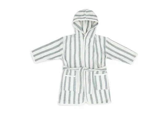Jollein Bademantel Stripe Frottee - Sea Green