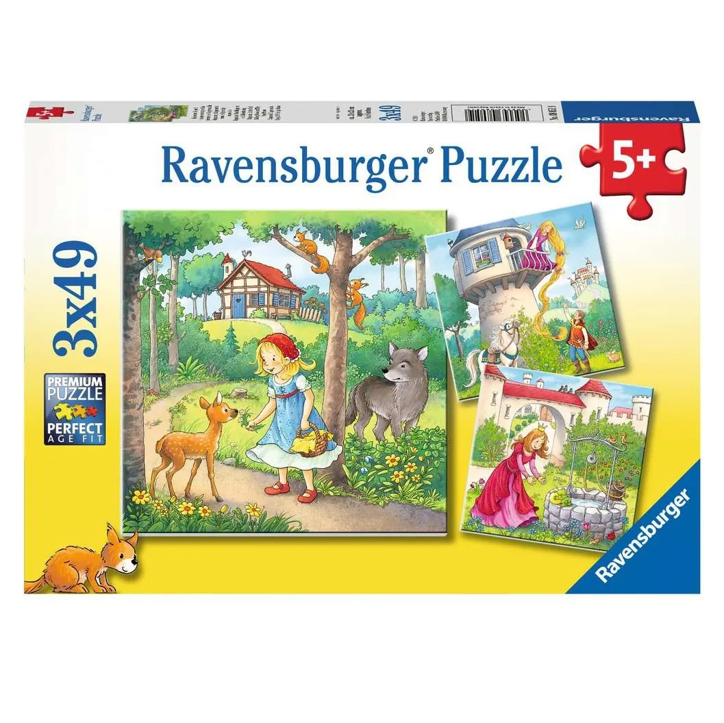 Kinderpuzzle Rapunzel, Rotkäppchen & der Froschkönig