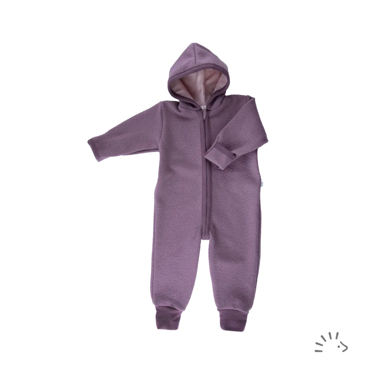 Popolini Overall Wollwalk mauve
