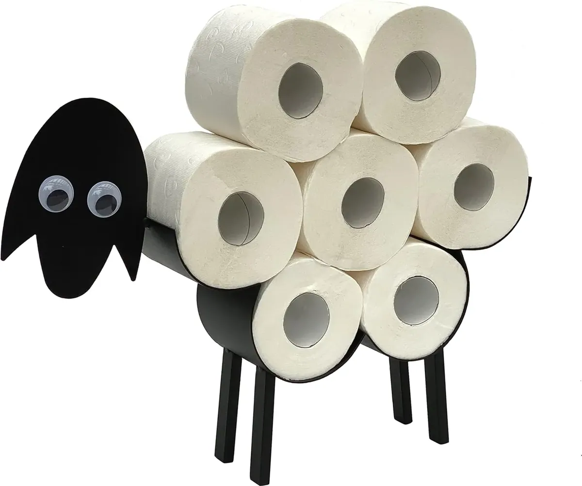 Toilettenpapierhalter Schaf mit Wackelaugen