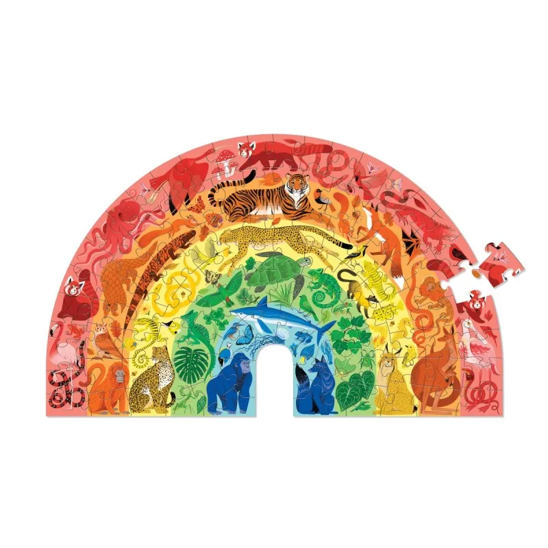 Puzzle Animaux arc-en-ciel 100 pcs