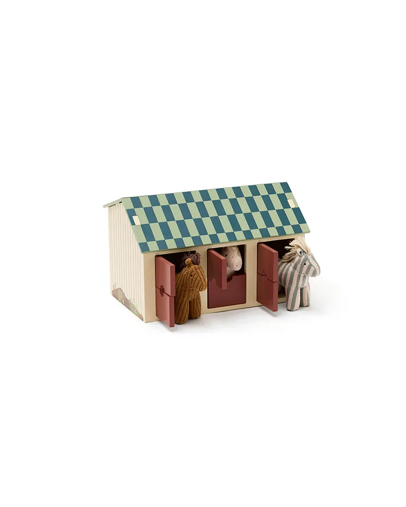 Kids Concept Pferdestall mit Pferden