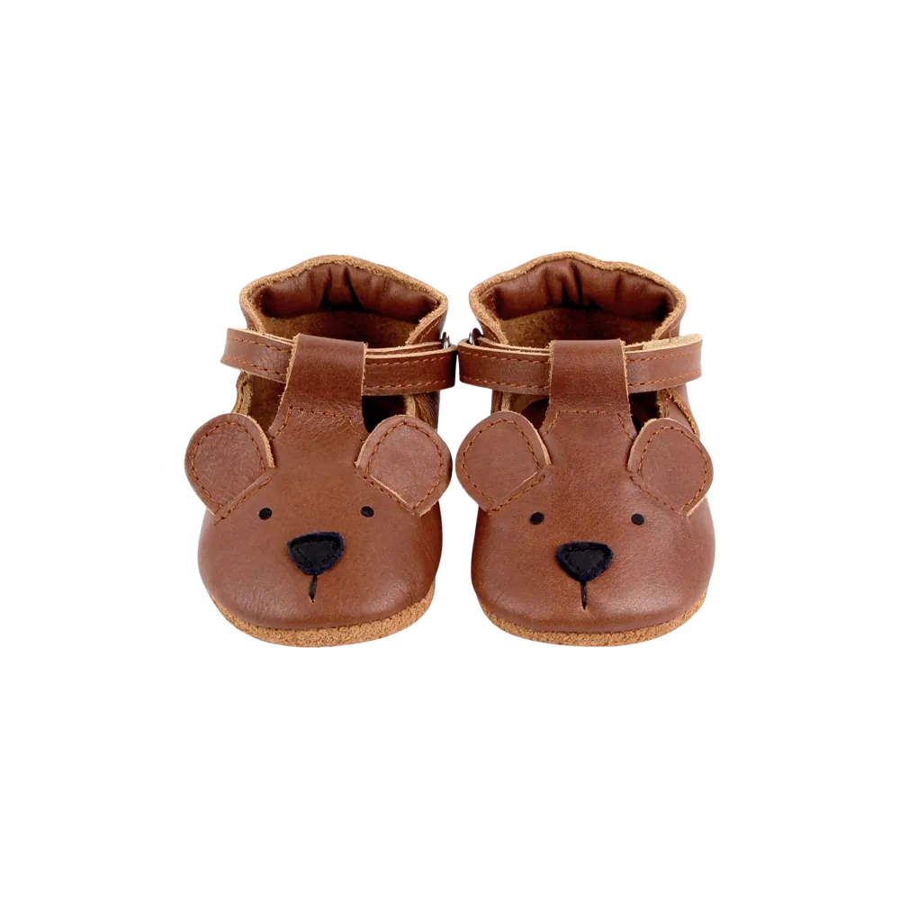 Donsje Babyschuh "Spark Bear" | Cognac Classic