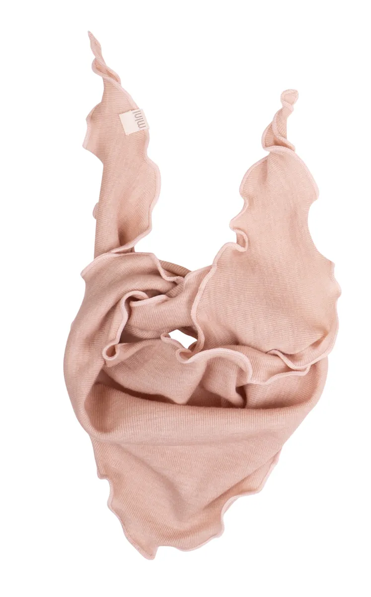 minimalisma Bandana Lätzchen "Teddy" Wolle-Seide | Rose Blush