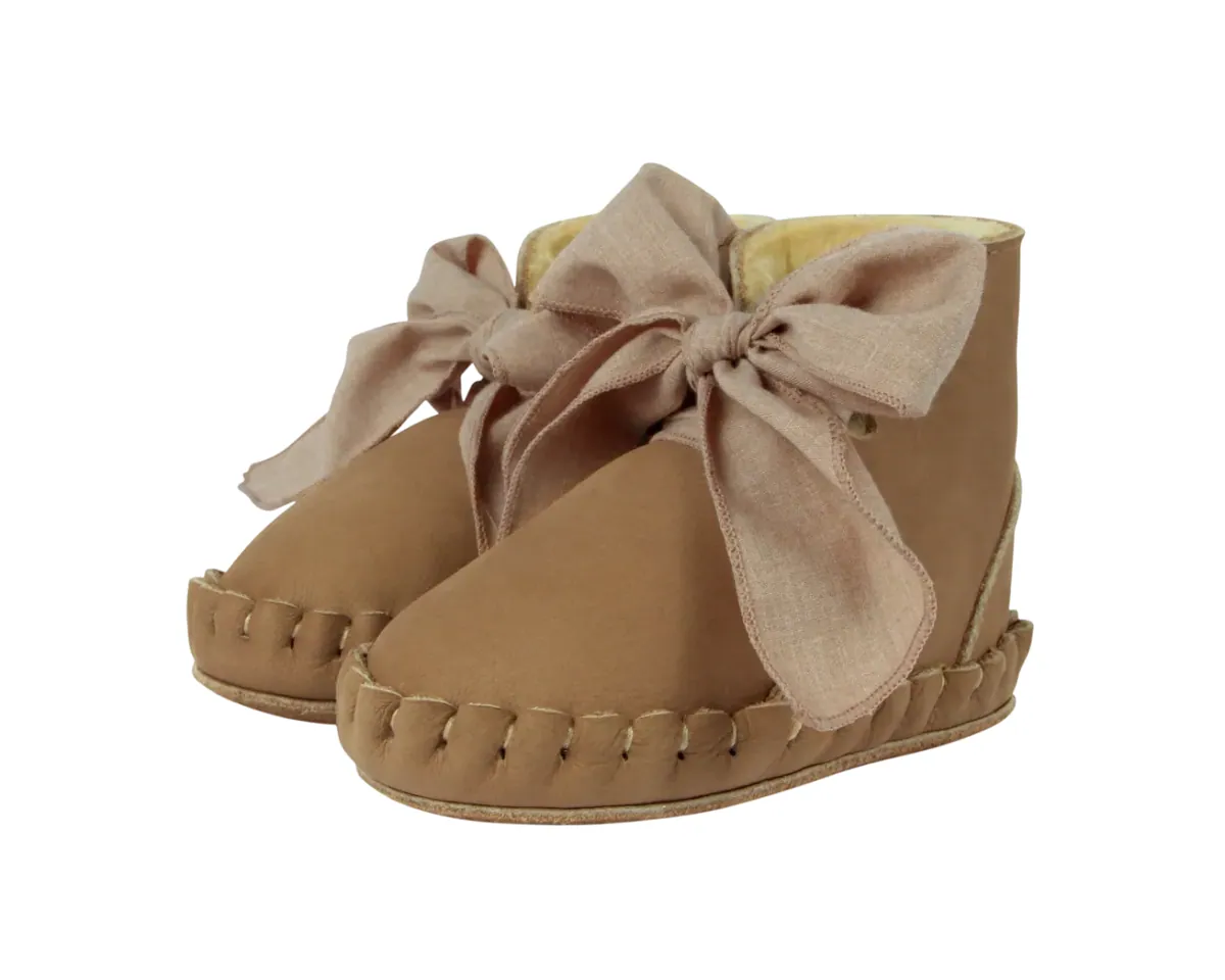 Donsje Pina Organza Booties | Truffle Nubuck