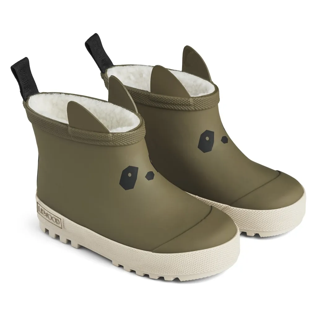 Jesse Gummistiefel gefüttert Khaki - Sandy