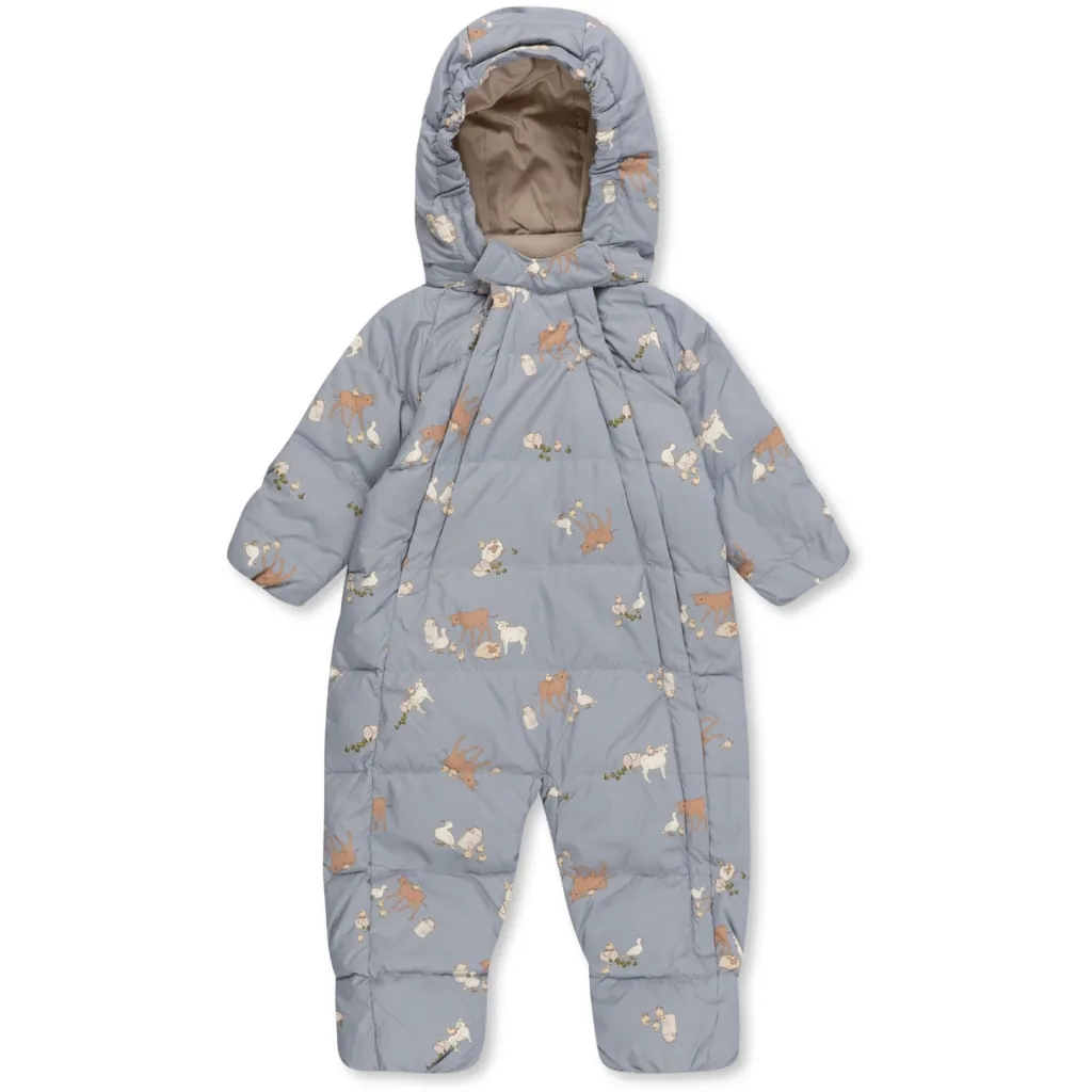 Baby Daunen Overall Farm Blue