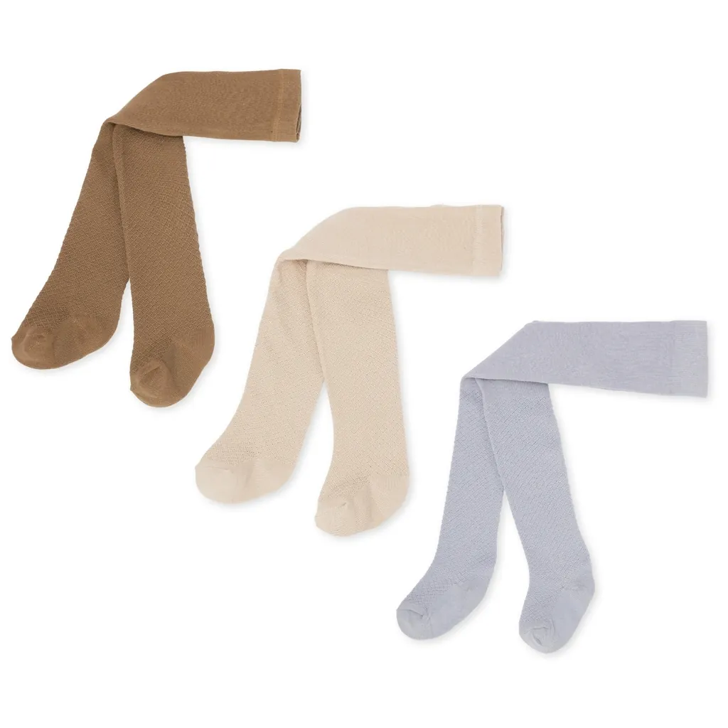 Pointelle Strumpfhosen Set Pearl Blue