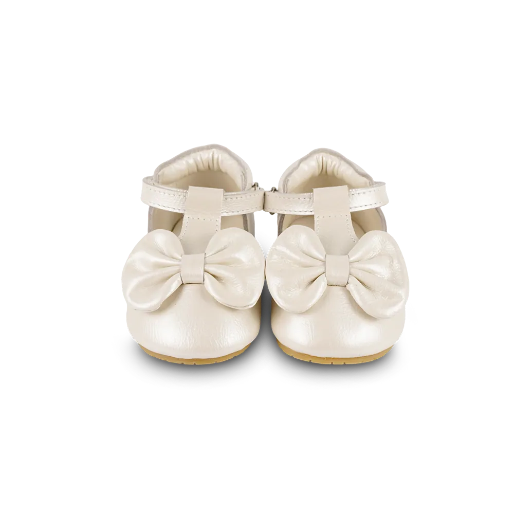 Donsje Babyschuh "Meau Metallic" | Off White