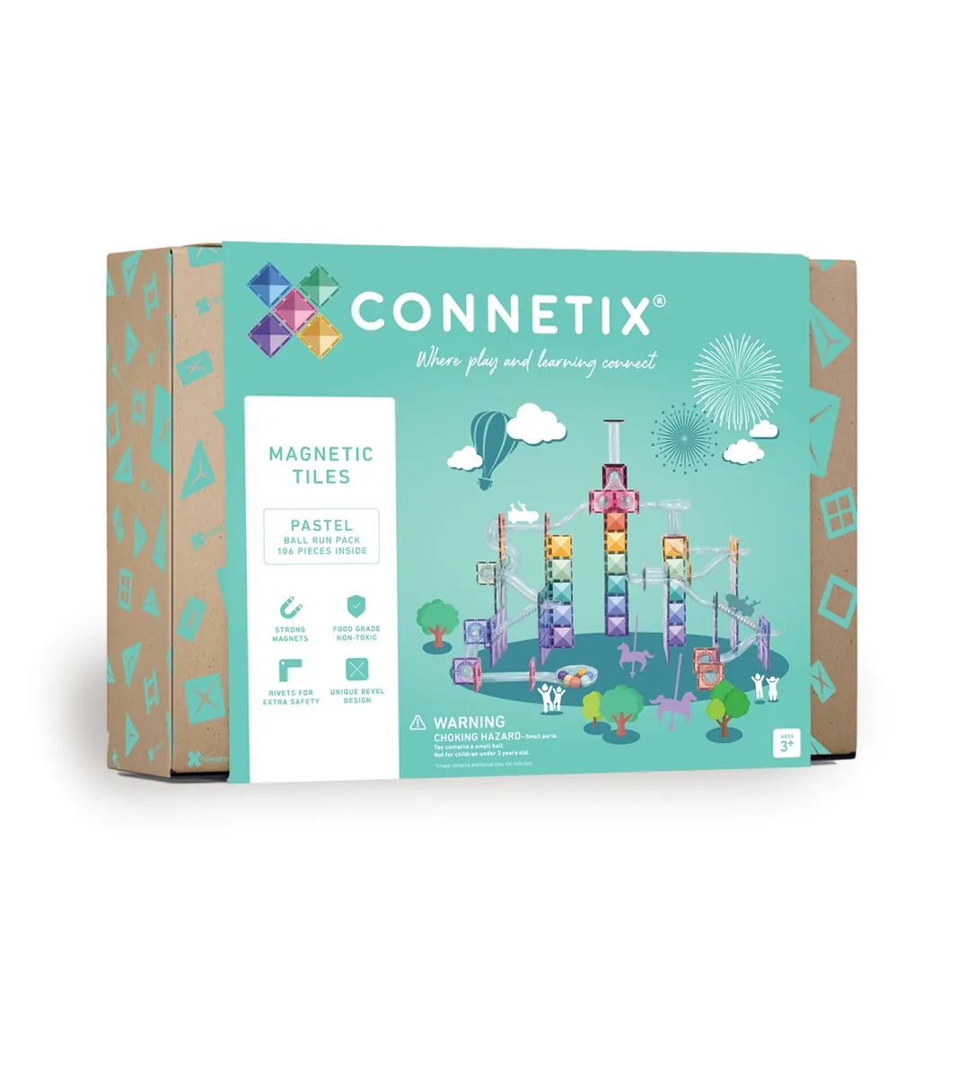Connetix Magnetbausteine "Pastel Ball Run Pack" 106-teilig