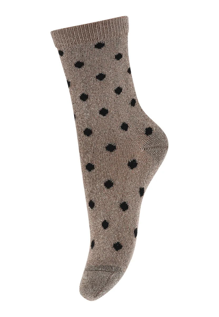 mp Denmark Socken "Irma Glitter" Brown Sienna