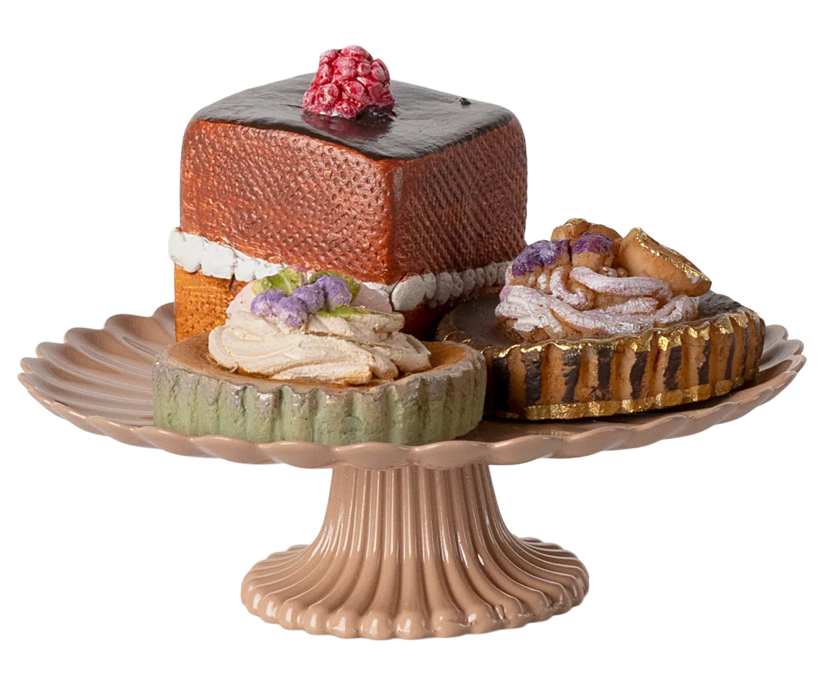 Maileg Tortenständer und Kuchen | Maus