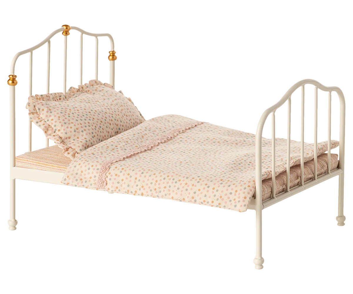 Maileg Vintage-Bett Maus | Off White