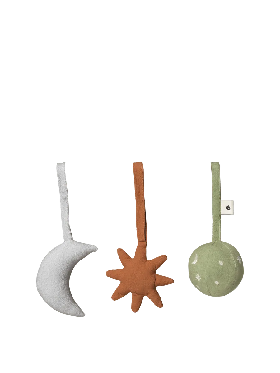 Ferm Living Babyspielzeuge Skye - Set aus 3 | Tea Green