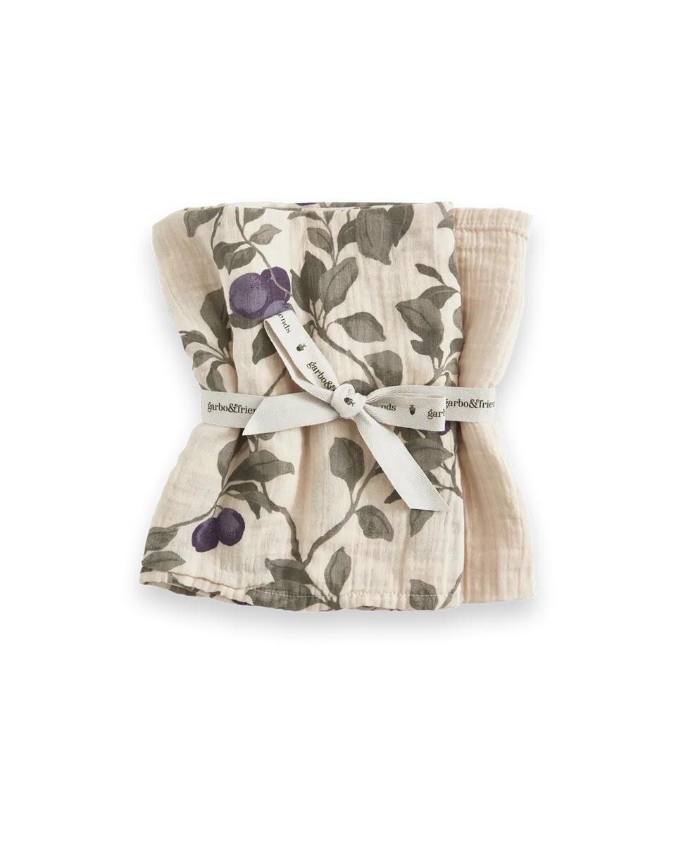 Garbo & Friends 2er Set Mulltücher Musselin Plum