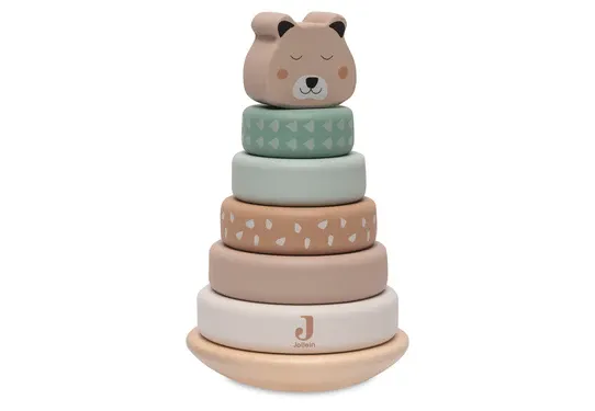 Jollein Holz-Stapelturm mit Ringen Jungle Jambo