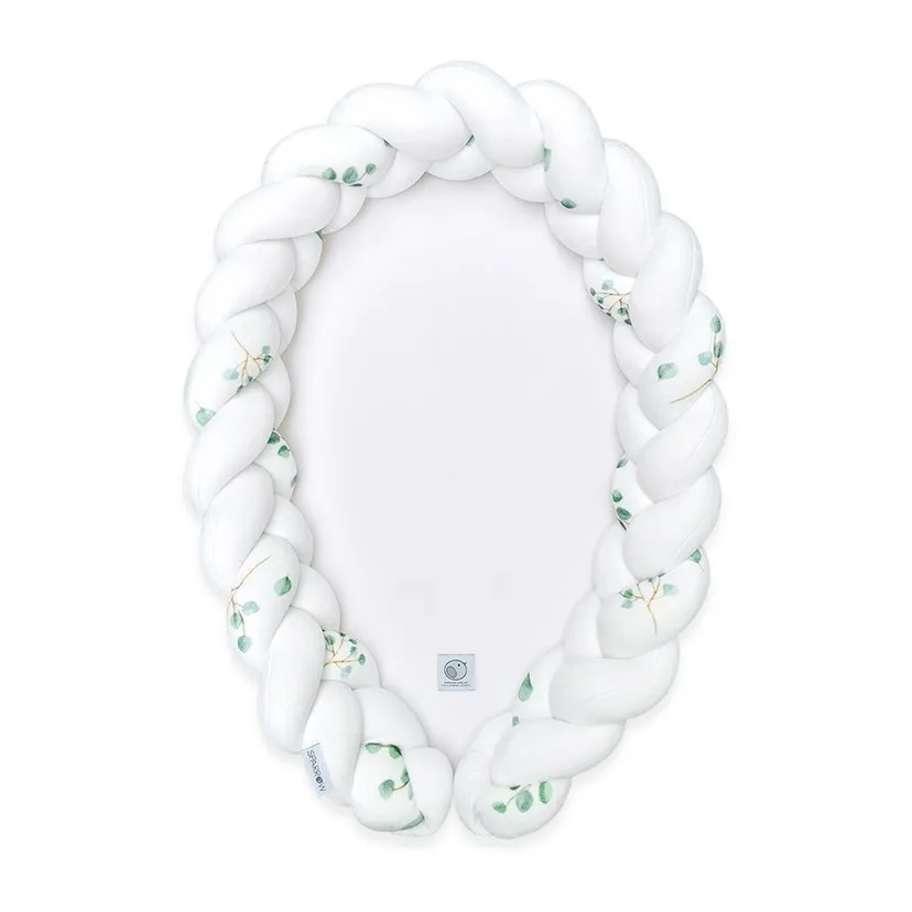 Babynest Bettschlange Babynest 2 in 1 Eukalyptus white