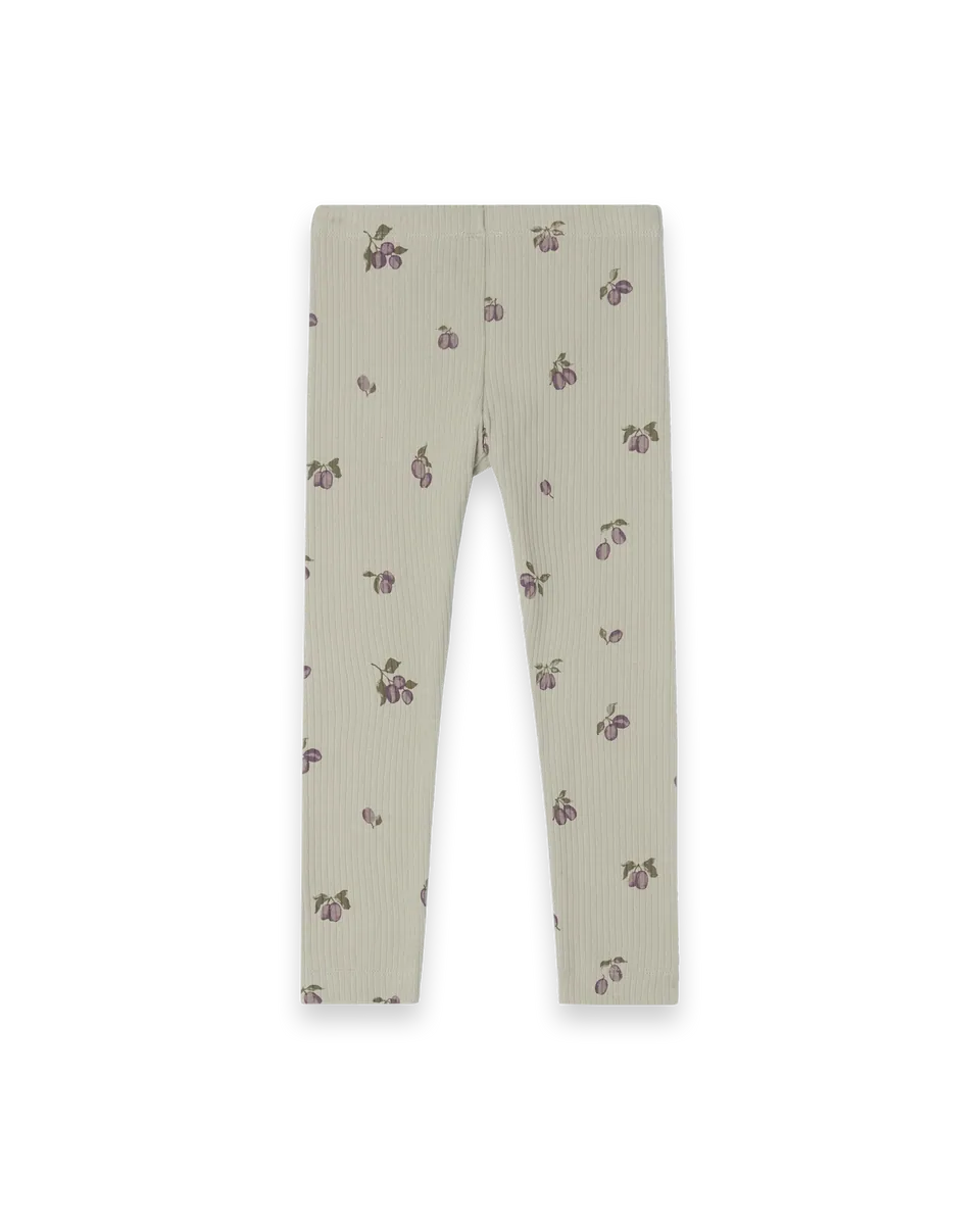 Garbo & Friends - Rib Jersey Leggins - Prune Green