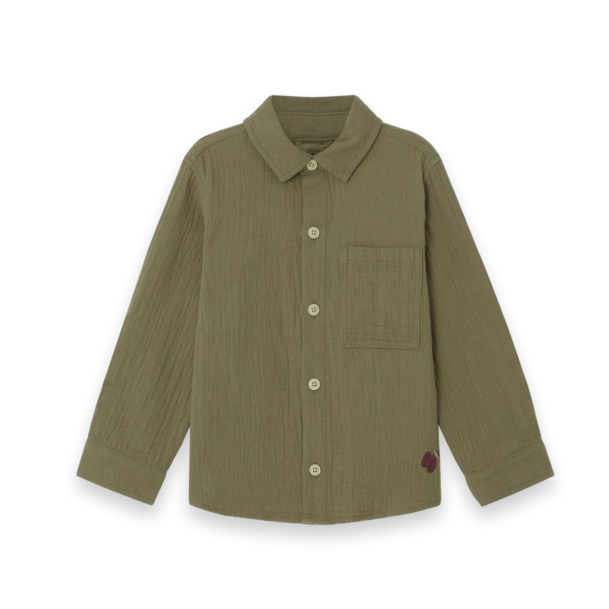 Garbo & Friends Musselin Hemd | Olive