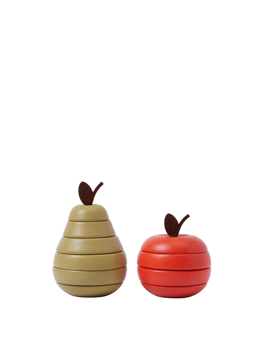 Ferm Living Stapelspielzeug Apfel und Birne | Multi