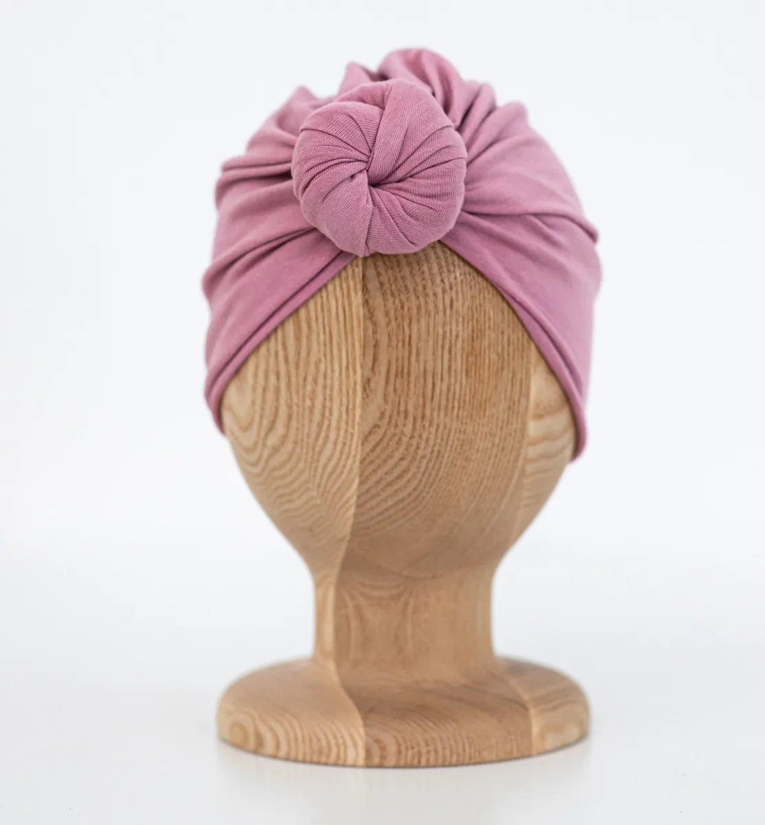 Turban Organic Mauve Pink runder Bun