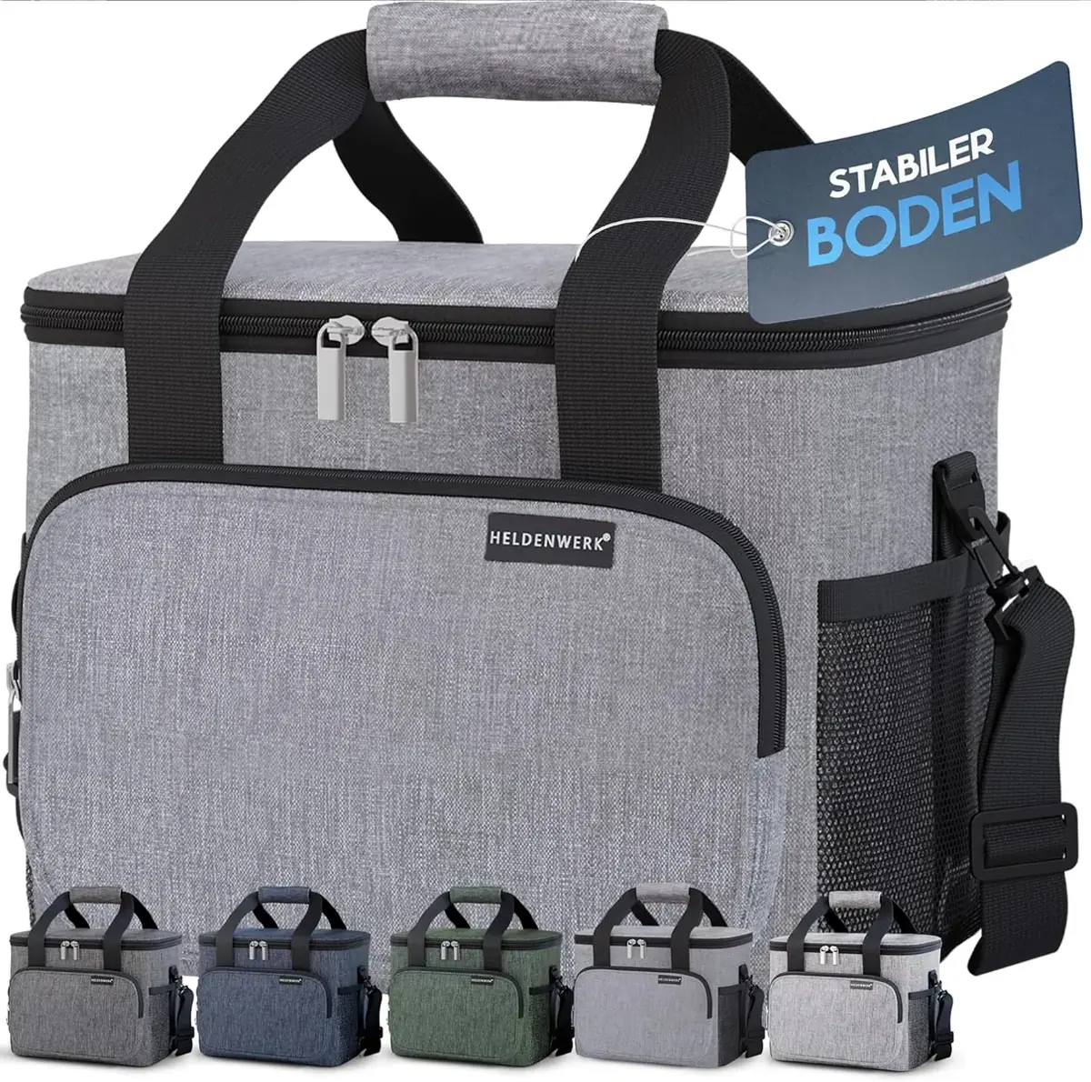 Faltbare isolierte Kühlbox, Hellgrau 20L