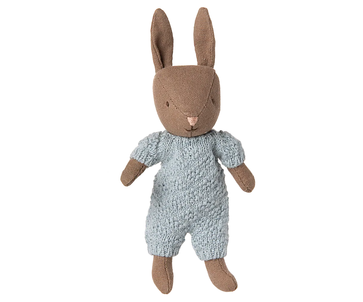 Maileg Mikro Hase | Blau Strickanzug
