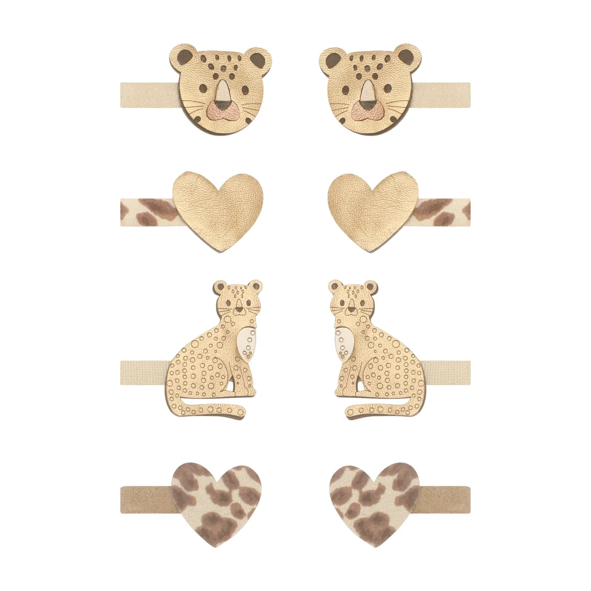 Mimi & Lula Mini Haar-Clips "Larry Leopard"