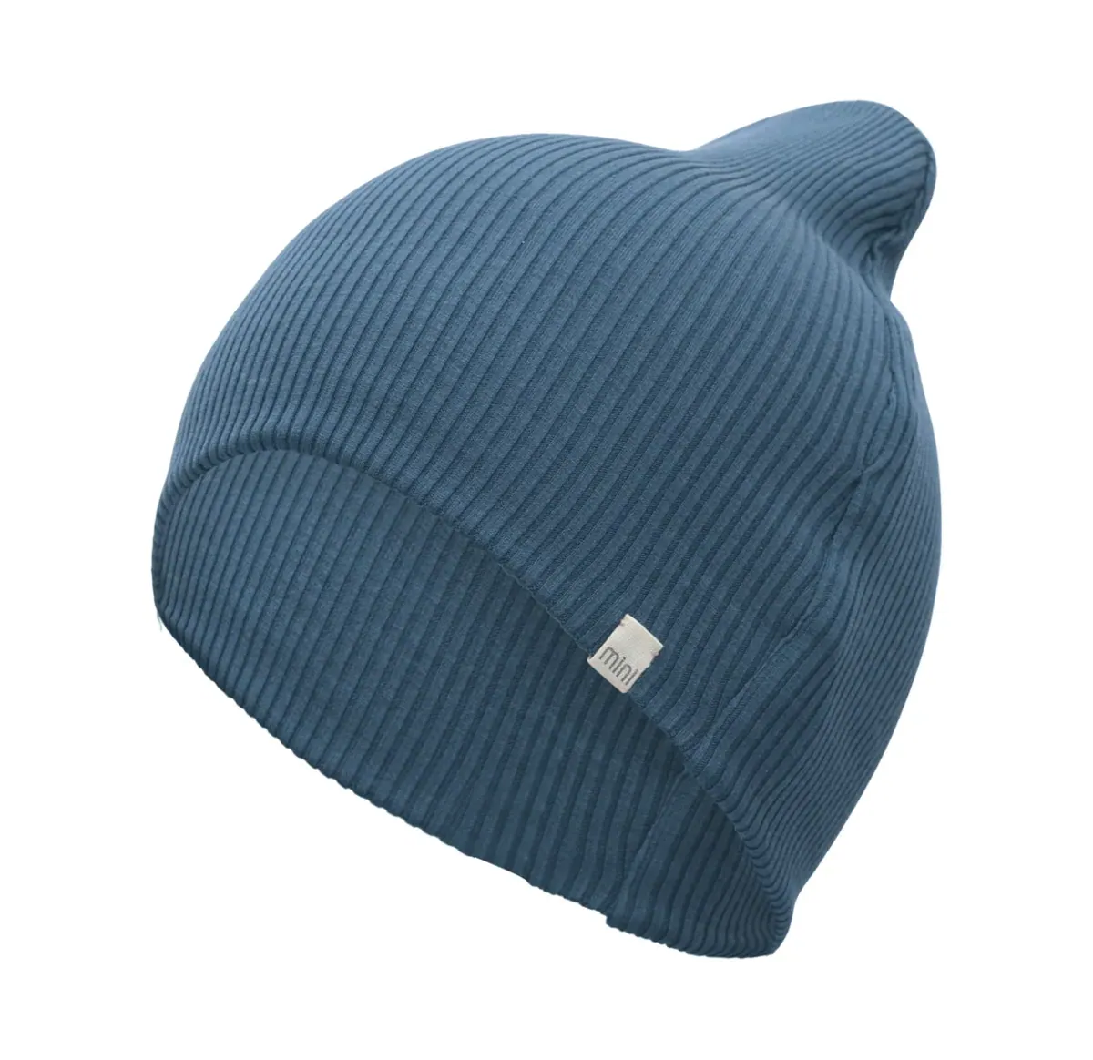 minimalisma Beanie Seide-Baumwolle "Bambi" Fjord Blue