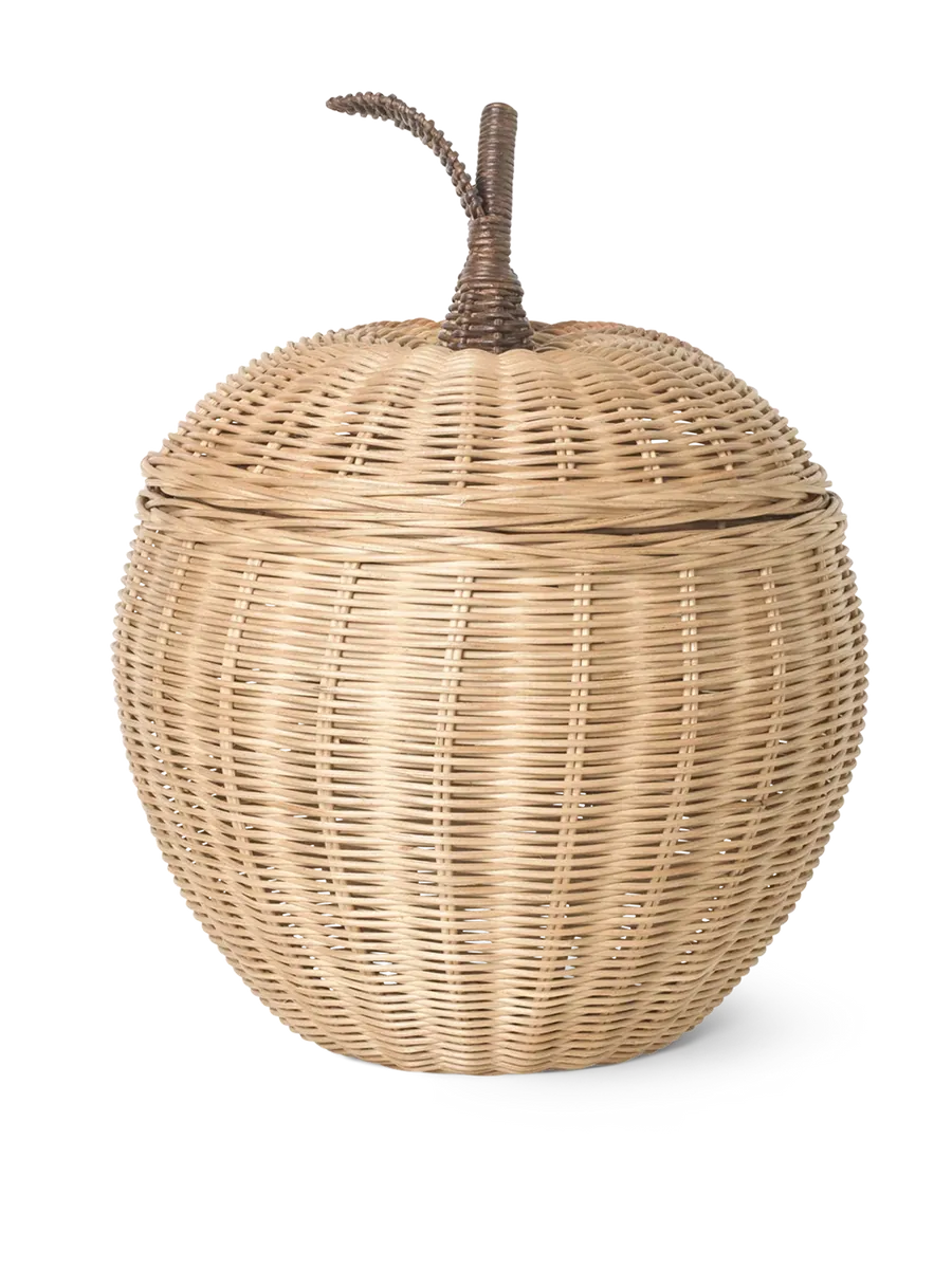 Ferm Living Apple Geflochtener Aufbewahrungskorb – Gross | Natur