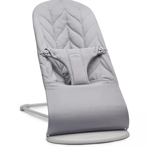BabyBjörn Babywippe Bliss Woven Petal Quilt hellgrau