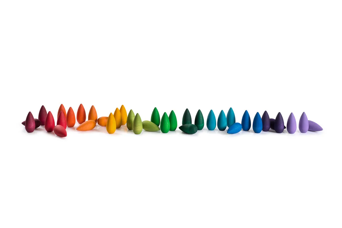 Grapat Holz Mandala "Snowflake Rainbow" 36-teilig