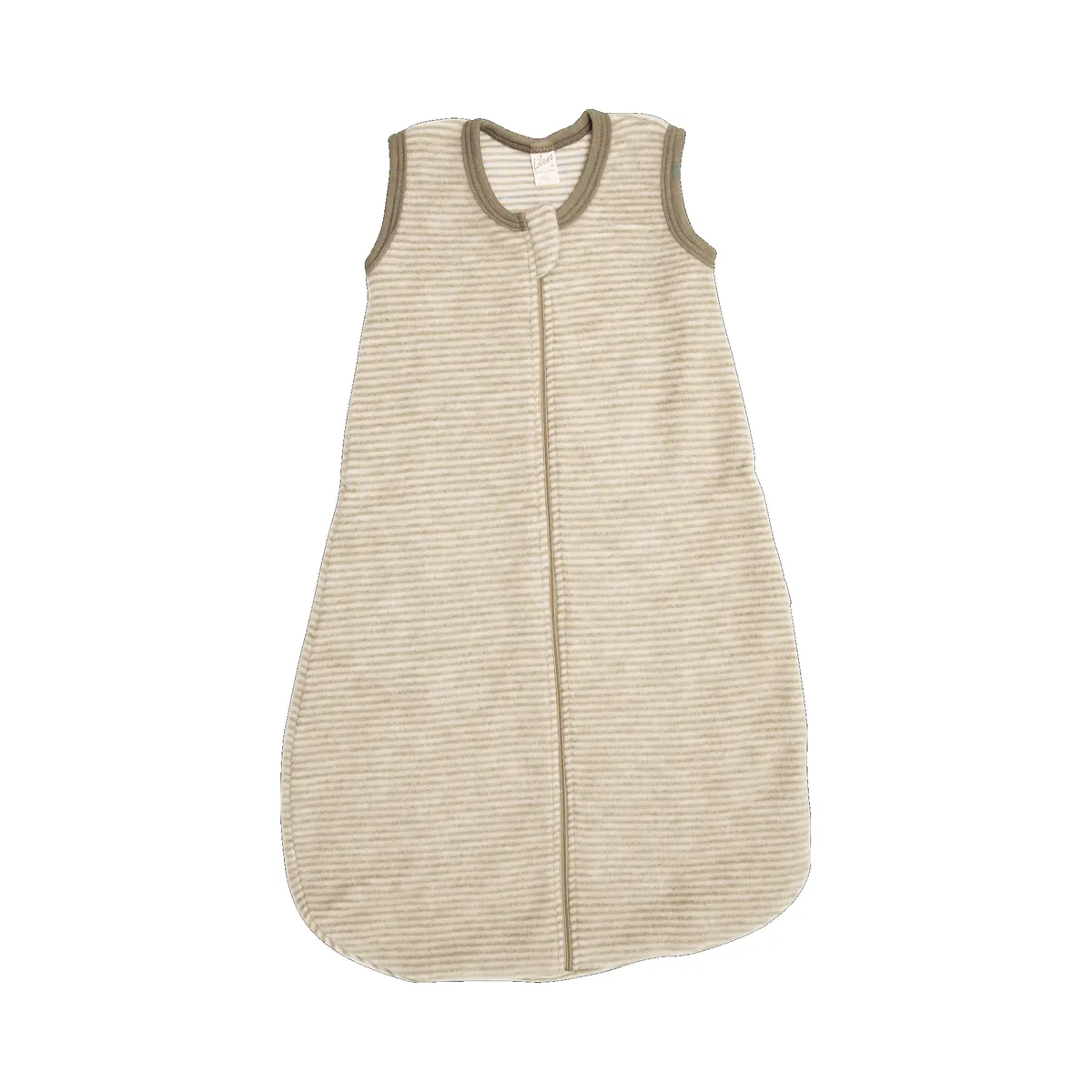 Lilano Schlafsack Ringel Ärmellos | Wolle | Khaki