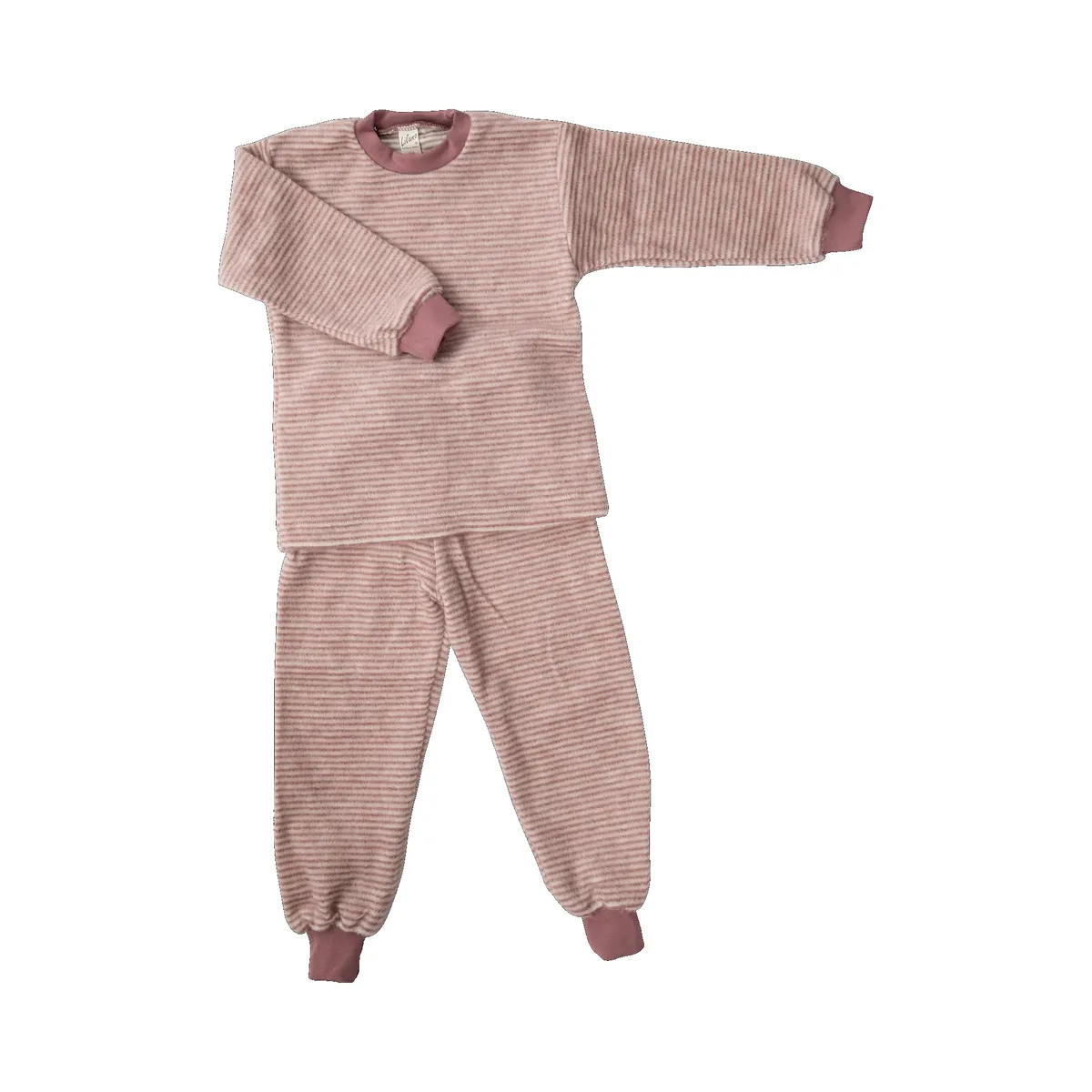 Lilano Schlafanzug 2-teilig Ringel Wolle | Mauve