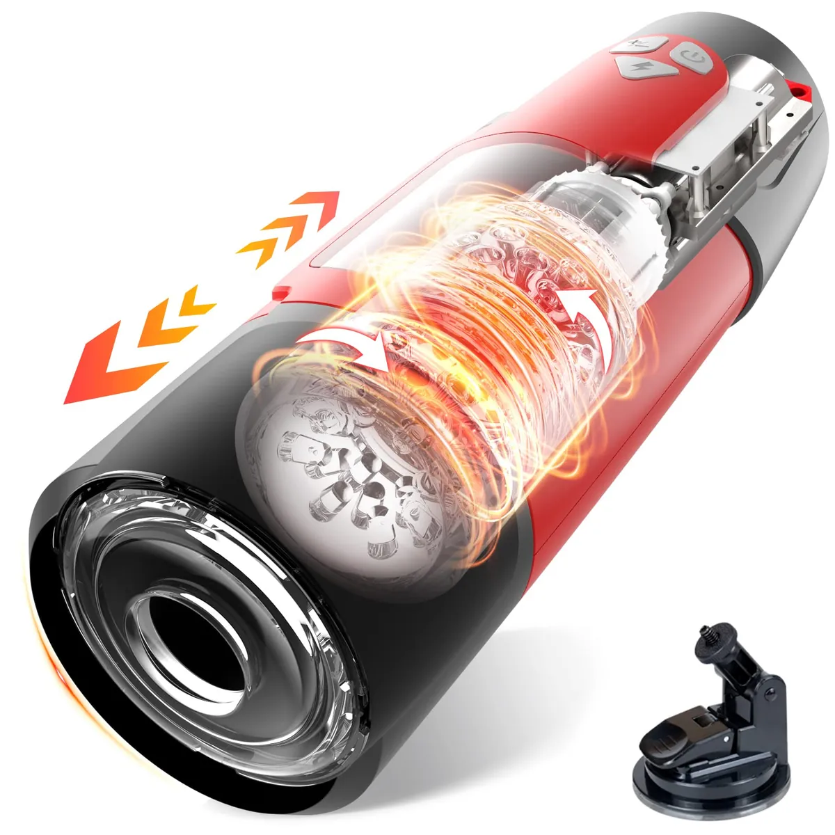 Elektrischer Masturbator, FJB-Black-Red