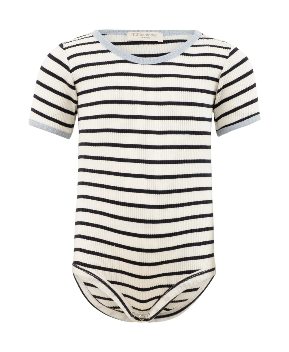 minimalisma Kurzarmbody Seide-Baumwolle "Baldur" Sailor mit Clearwater