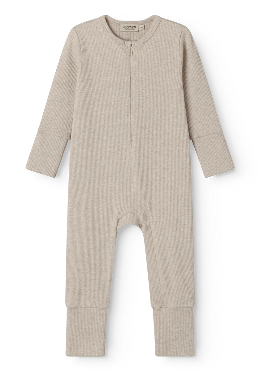 MarMar Copenhagen Jumpsuit "Rompy Zip" | Light Beige Melange