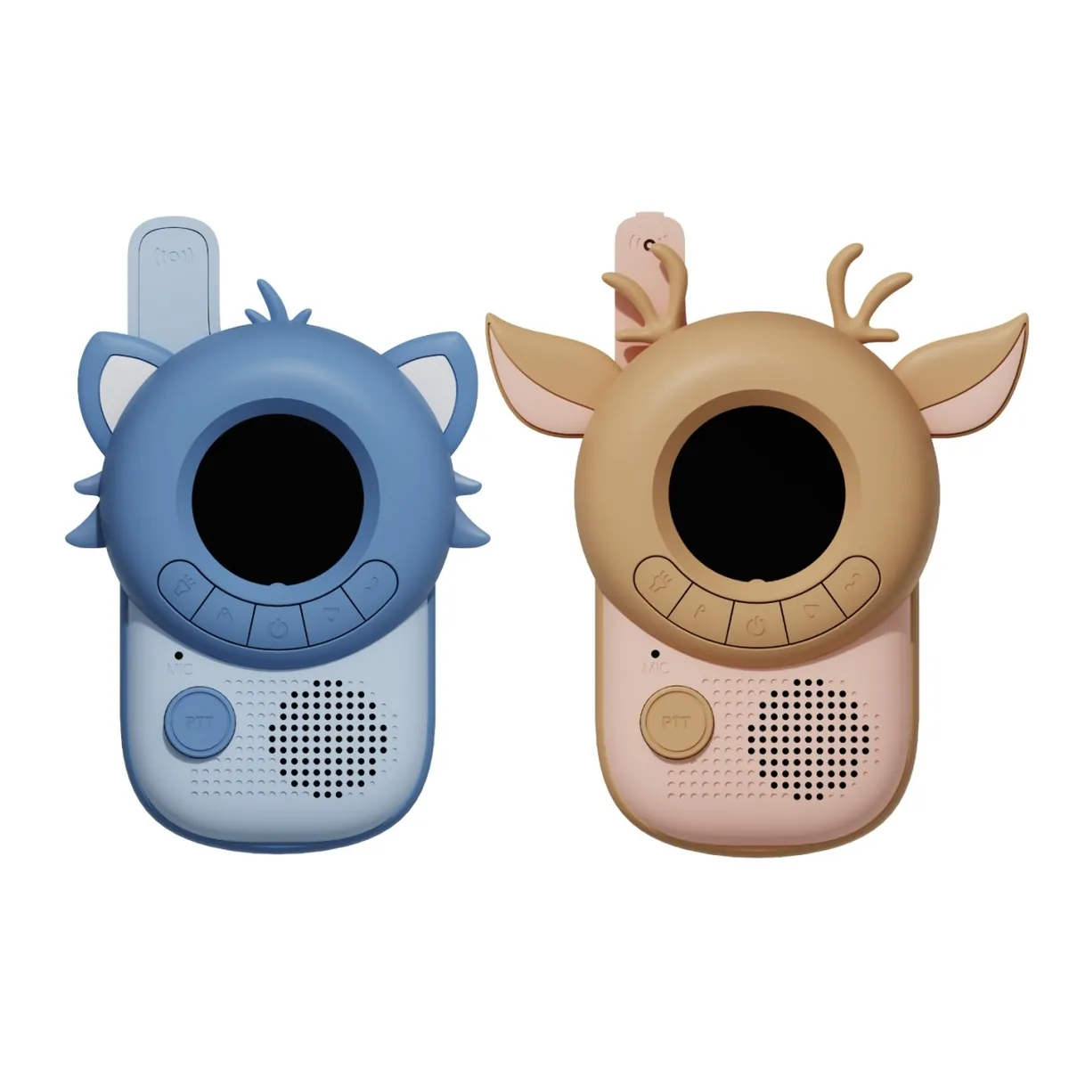 The Zoofamily Zoo Walkie Talkie mixed - Racoon- Deer | blau/braun