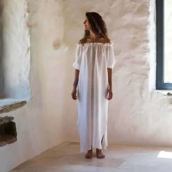 Damen Sile schulterfreies Kleid