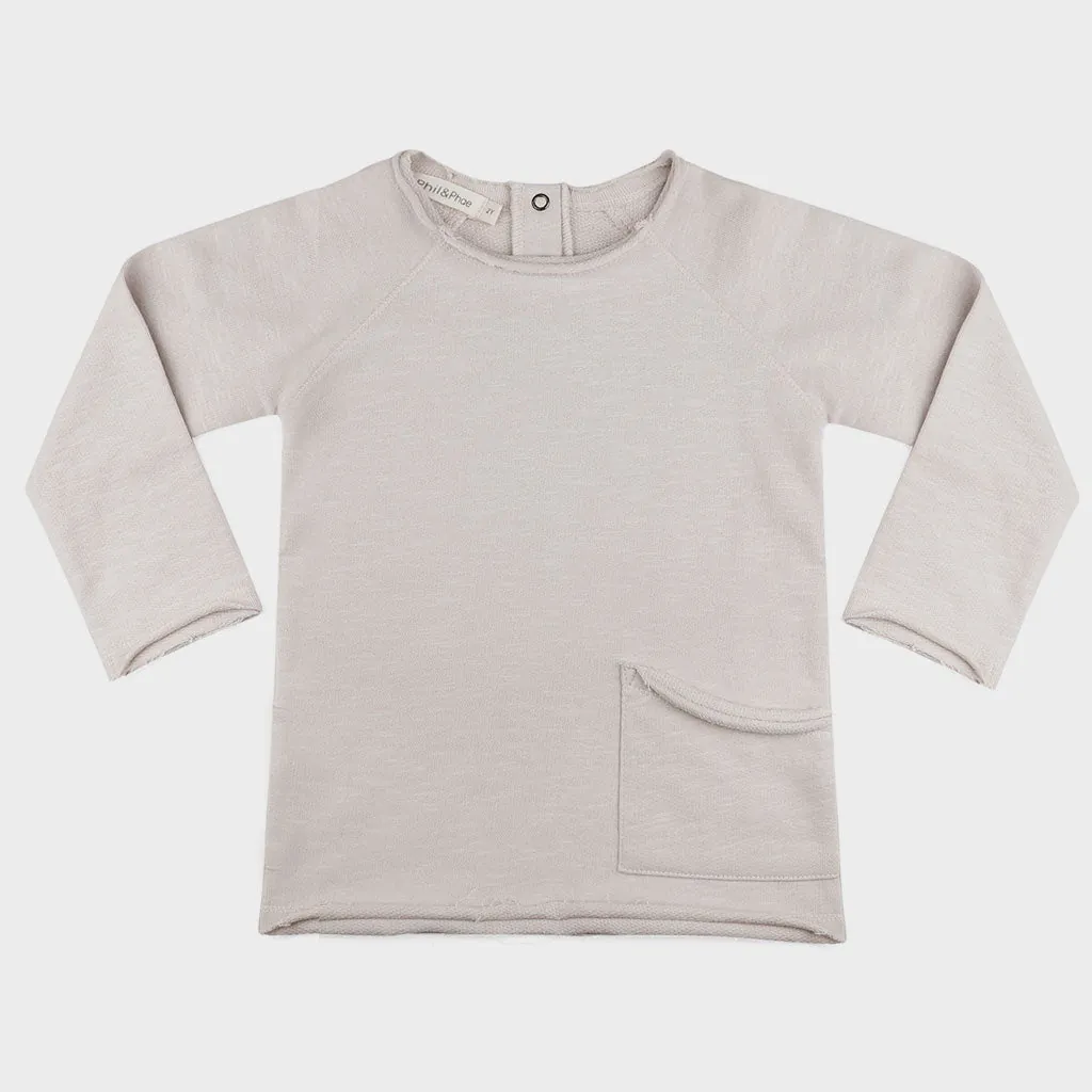 Sweatshirt Raw Edged Oatmeal
