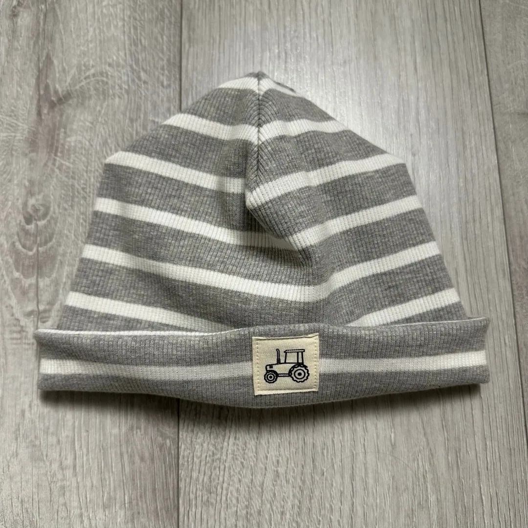 Beanie Gr. 49-51cm Ribjersey grau