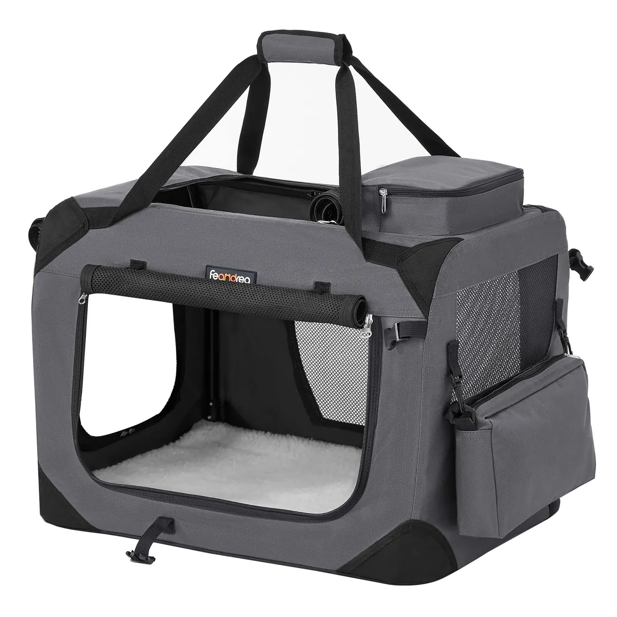 Hundebox, Grau, L 60 x B 42 x H 42 cm