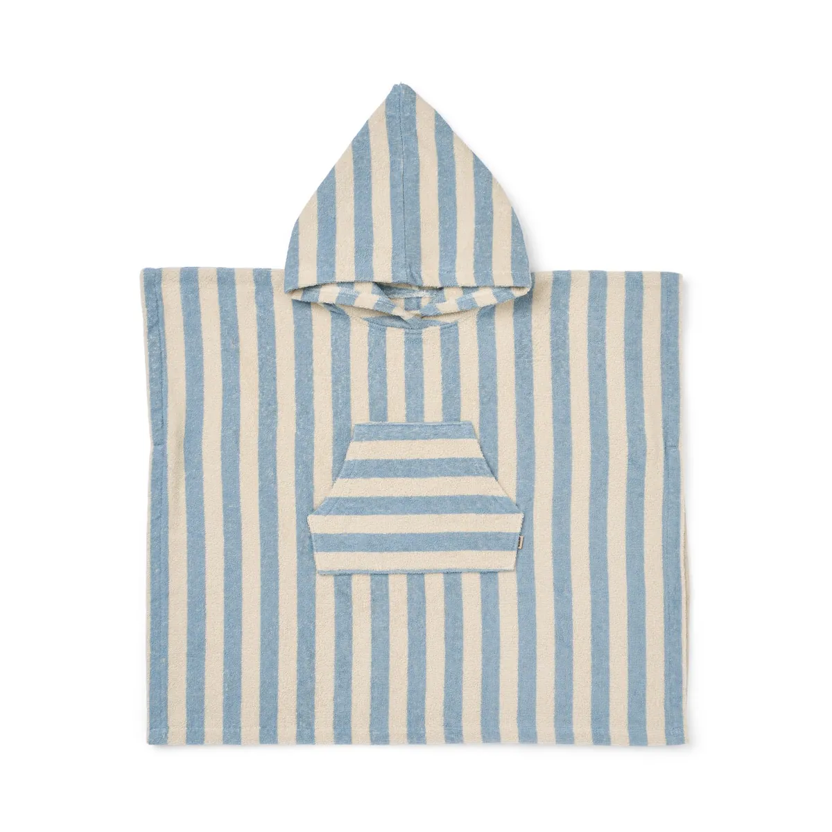 Wheat Frottee-Poncho "Lille" | Blue Swim Stripe