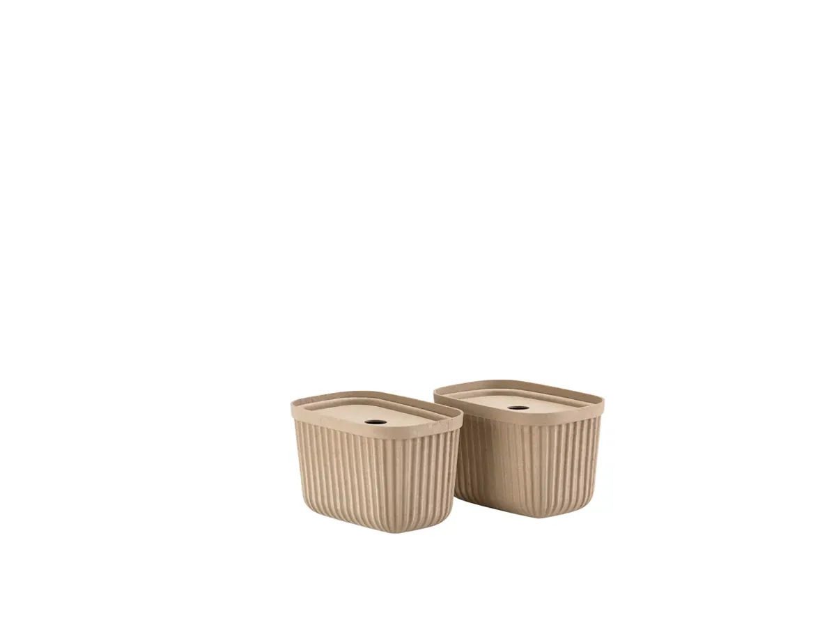 Zone Denmark Aufbewahrungsbox 2-er Set Beige S