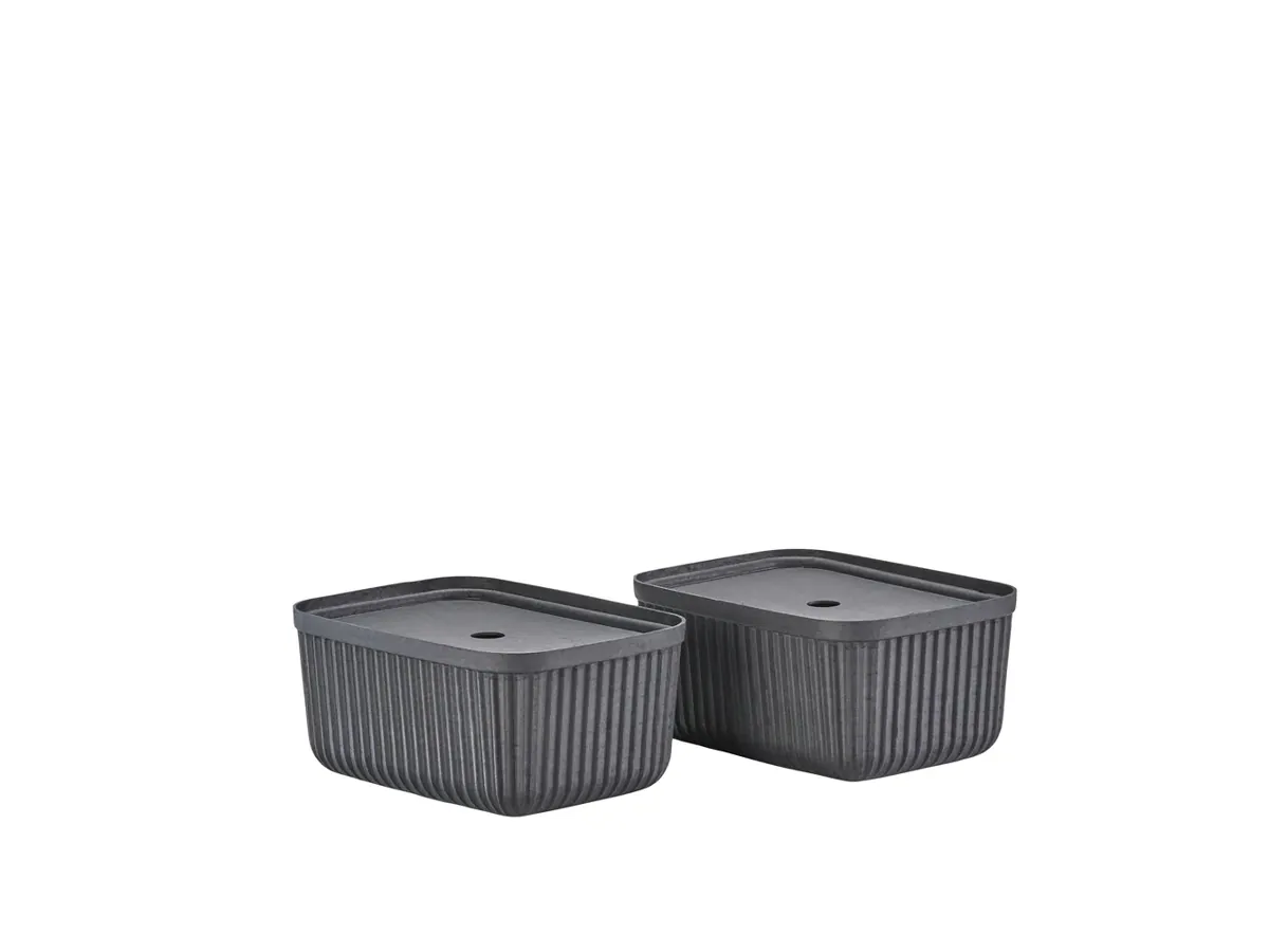 Zone Denmark Aufbewahrungsbox 2-er Set Black M