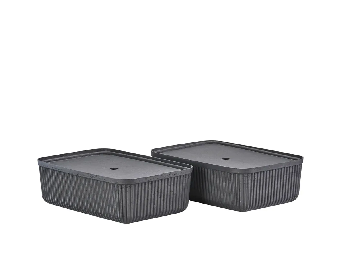 Zone Denmark Aufbewahrungsbox 2-er Set Black L