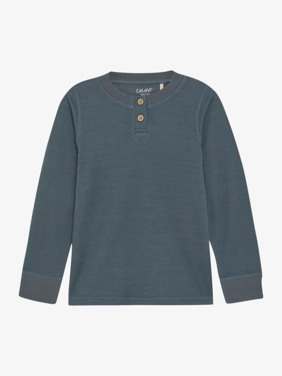 CeLaVi Langarm-Shirt Wolle/Bambusviskose - Stormy Weather