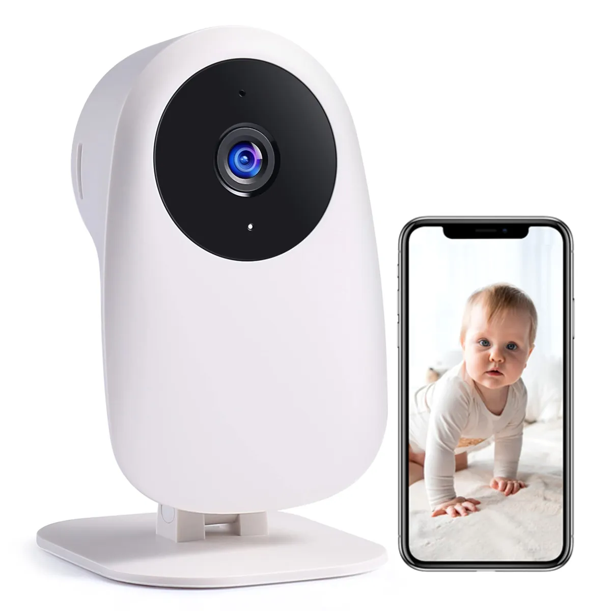 Babykamera, Babyphone 1080P und 2-Wege-Audio